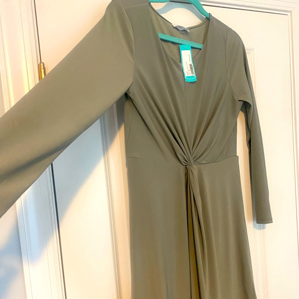 Sage green knee length dress